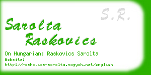 sarolta raskovics business card